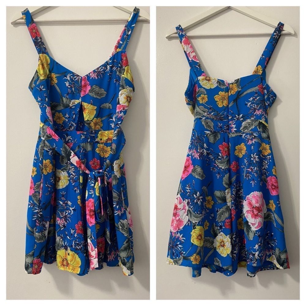 Express Blue Floral Romper